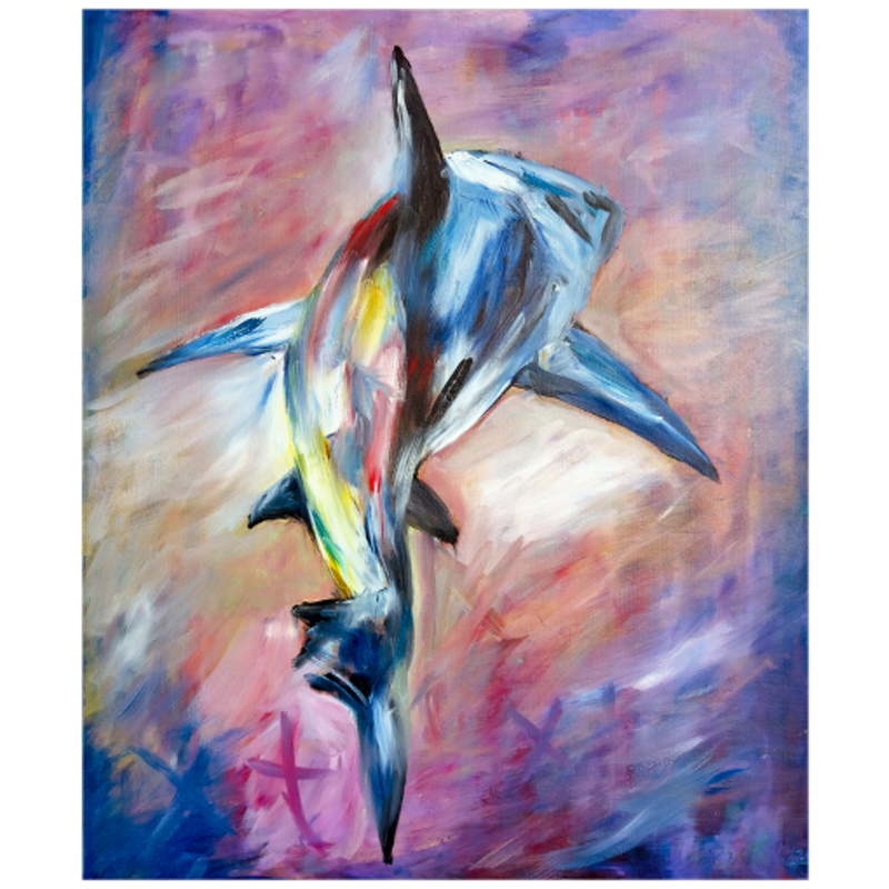 Abstract Great White Shark