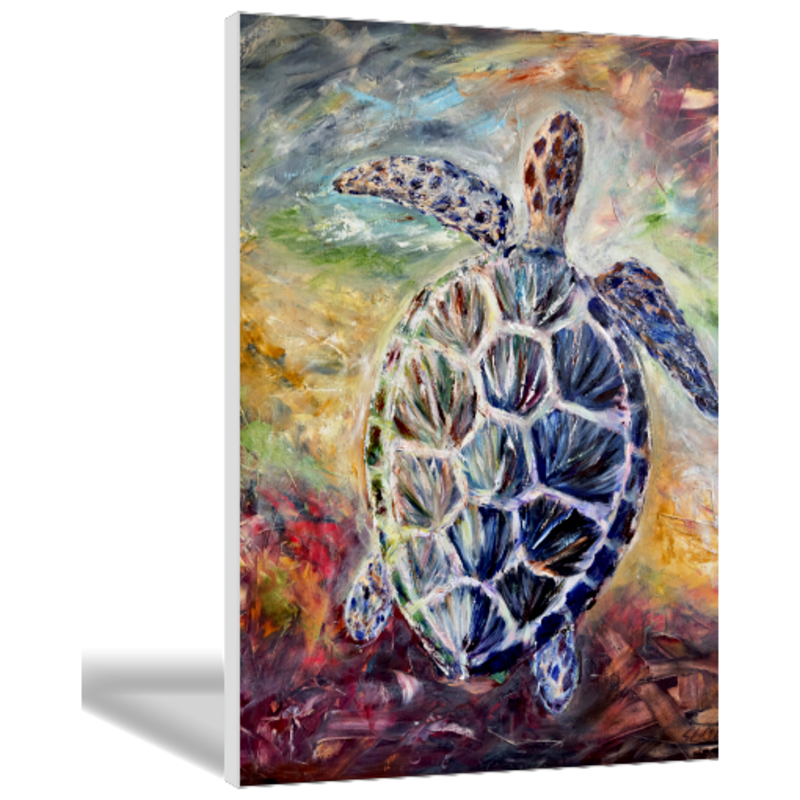 Abstract Sea Turtle Painting