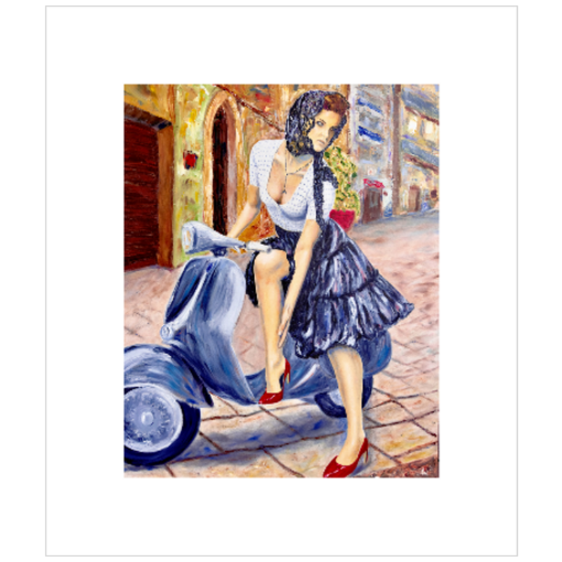 Scooter Girl Painting