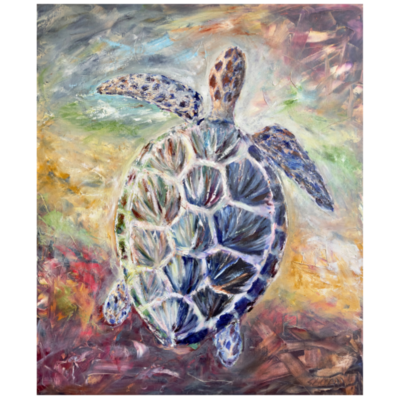 Abstract Sea Turtle Art