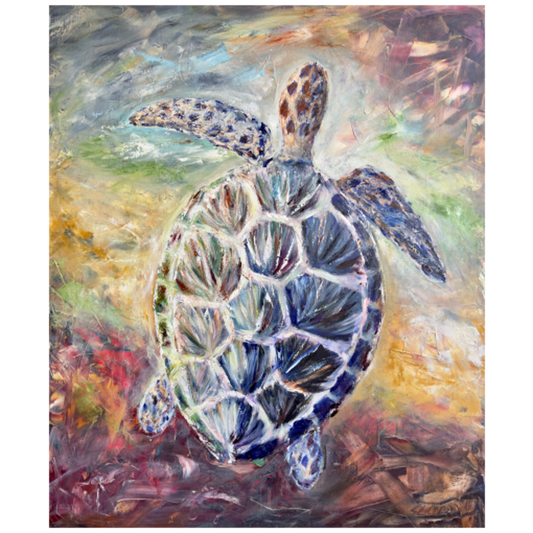 Abstract Sea Turtle Painting